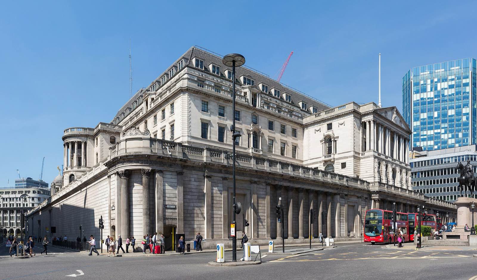 Het gebouw van de Bank of England in Londen
